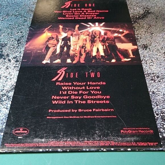 Bon Jovi 'Slippery When Wet' Vinyl Record - Picture 4 of 10